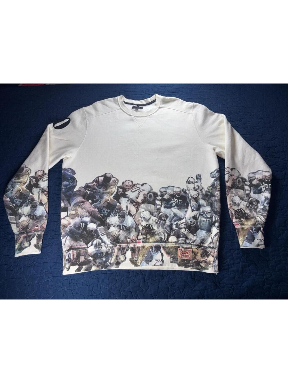 Akoo APFC Football Crewneck Sweatshirt XL All Over Print Vintage Style